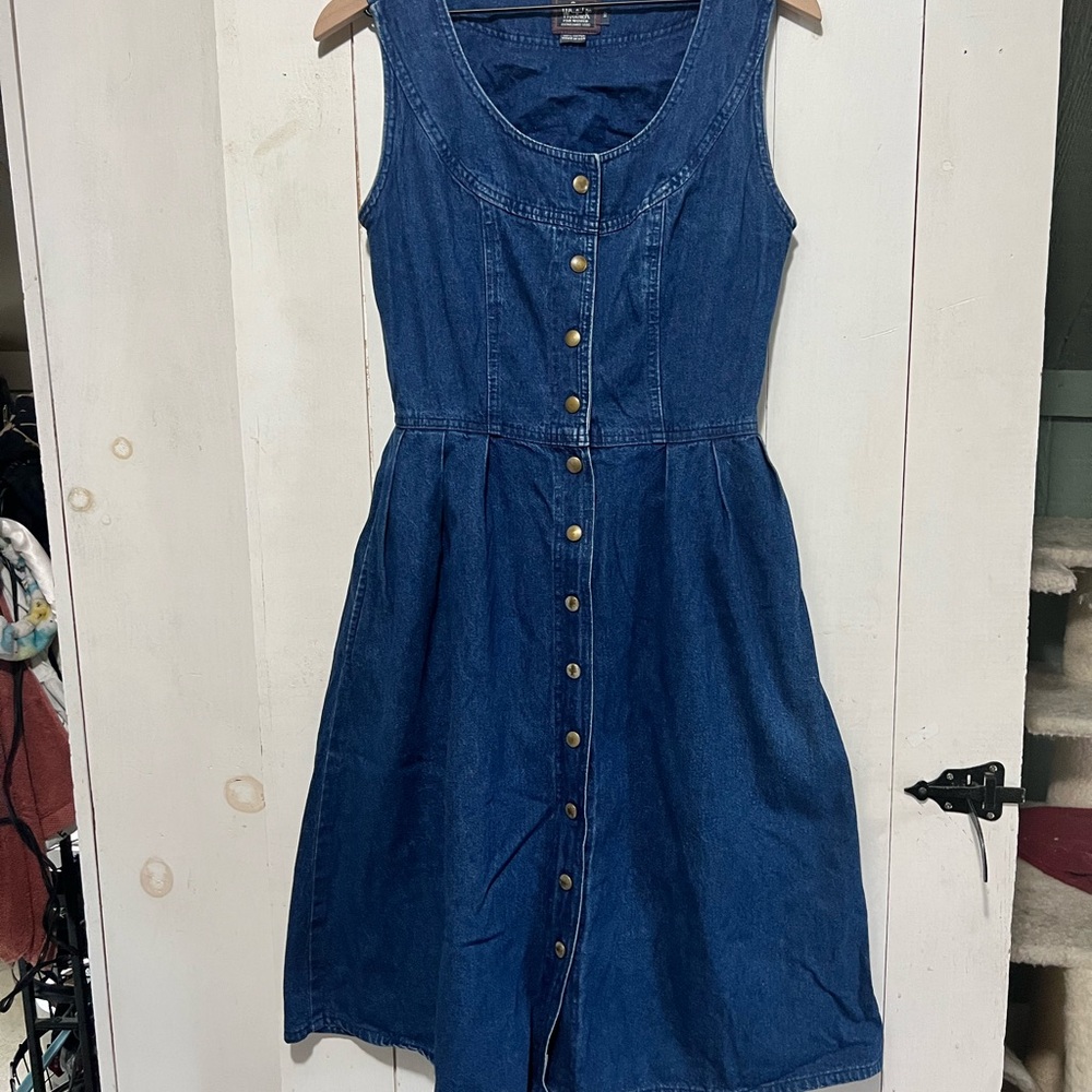 Woolrich Blue Button-Front Midi Dress